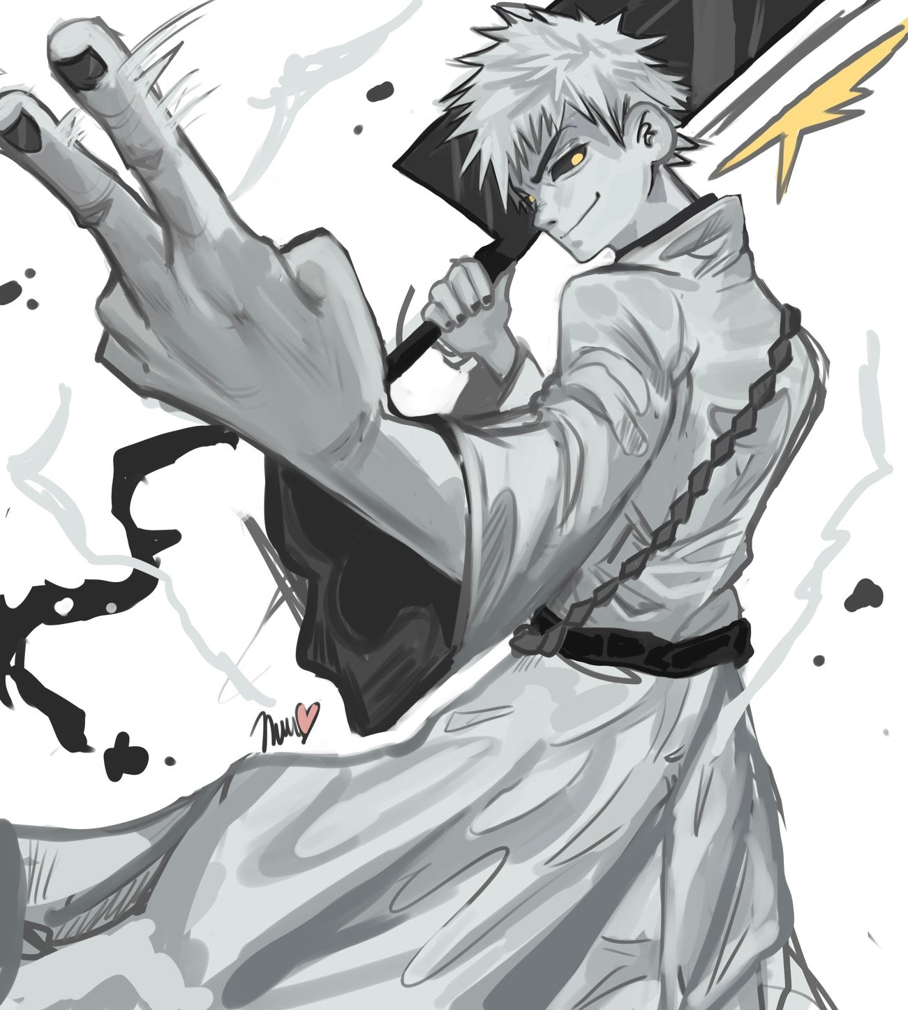 HOLLOW ICHIGO (Bleach) anime print //(8.5"x11")