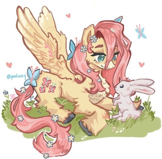 Spring Fluttershy (My Little Pony) Print // (8.5"x11"))