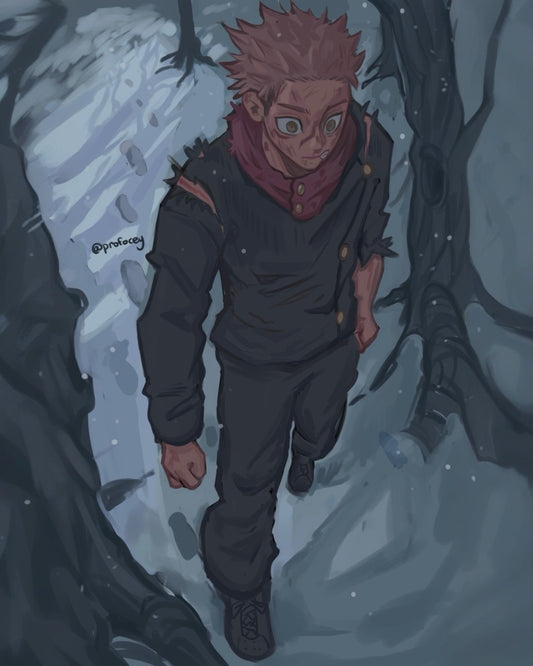 Yuji Itadori (Im You) JUJUTSU KAISEN Print // (8.5"x11"))